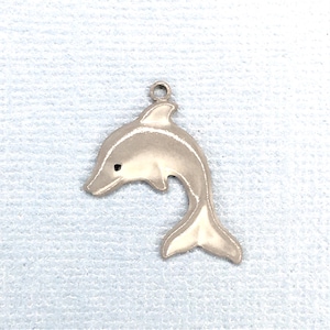 Painted Metal Dolphin Charm-C 1703