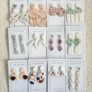 SALE STOCK // Polymer Clay Earrings // Sale Earrings image 1