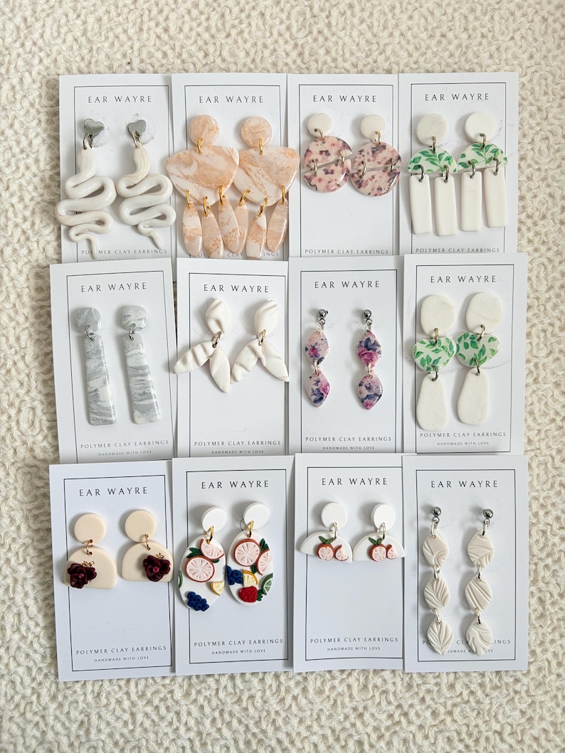 SALE STOCK // Polymer Clay Earrings // Sale Earrings image 1