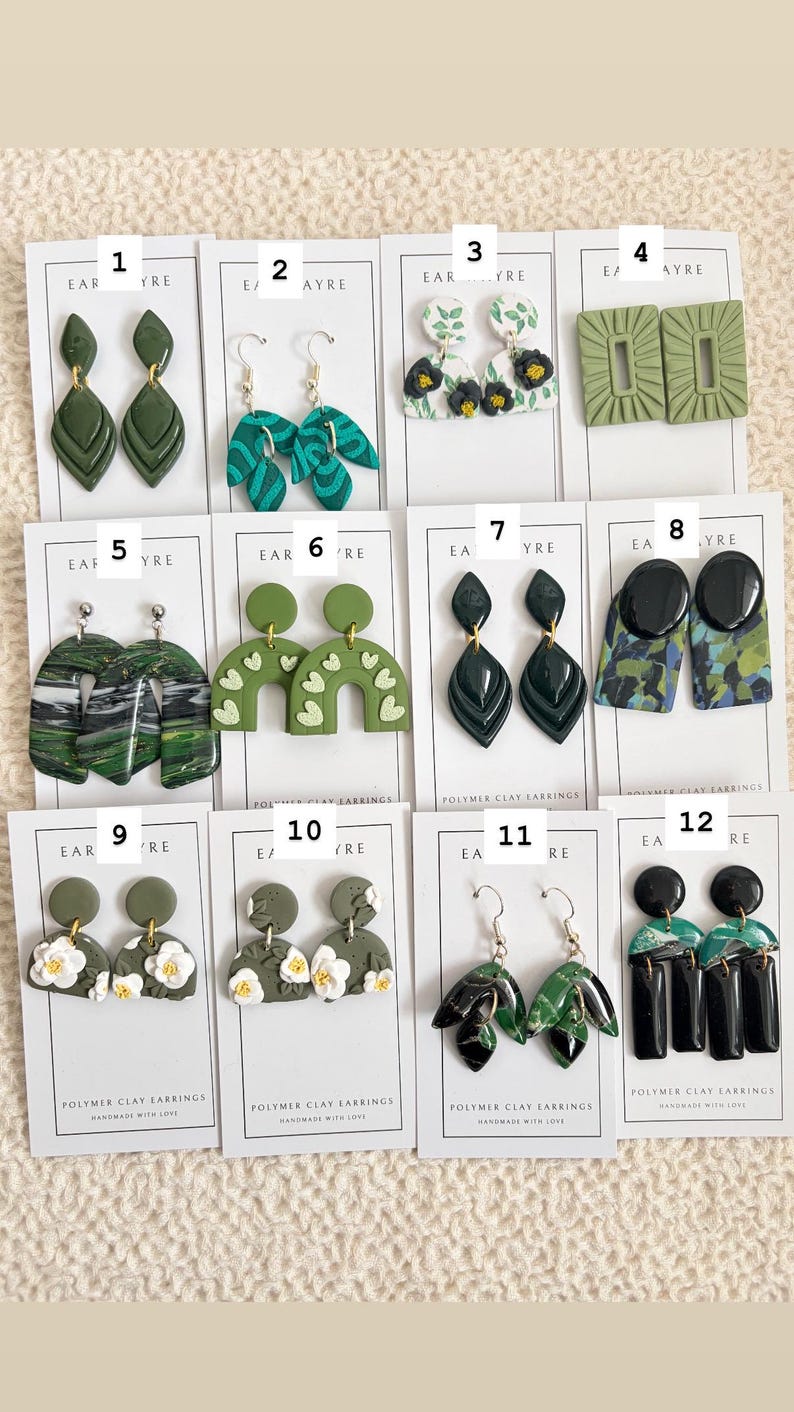 SALE STOCK // Polymer Clay Earrings // Sale Earrings image 5