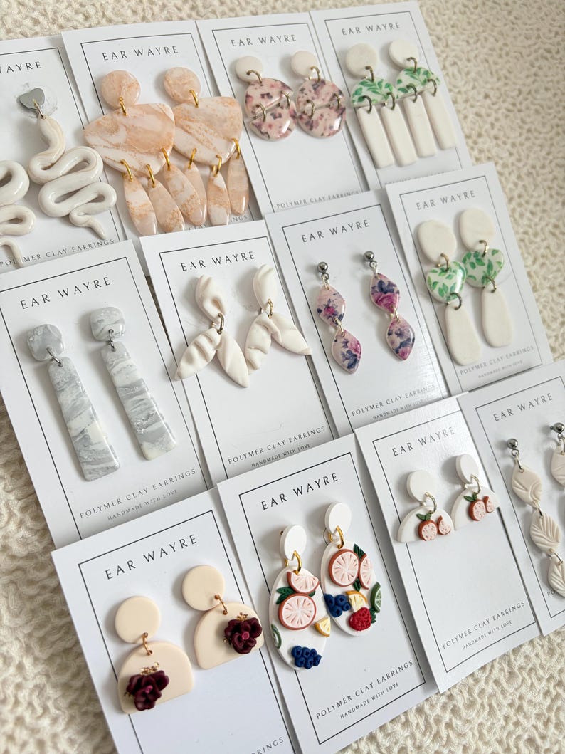 SALE STOCK // Polymer Clay Earrings // Sale Earrings image 4