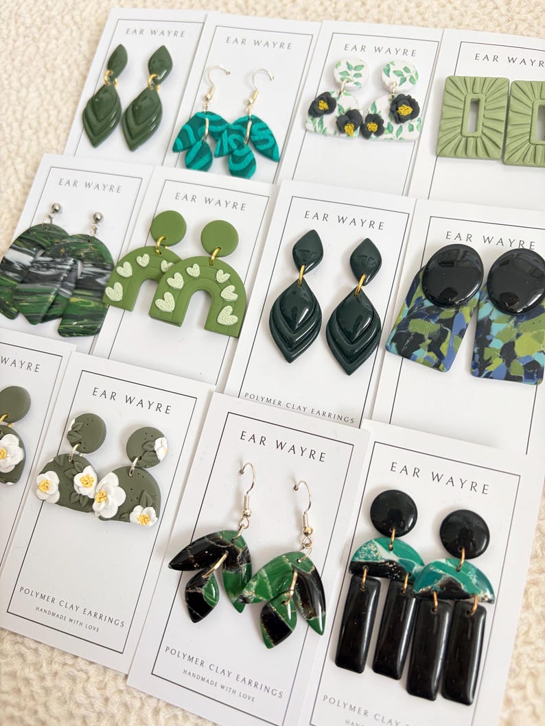 SALE STOCK // Polymer Clay Earrings // Sale Earrings image 2