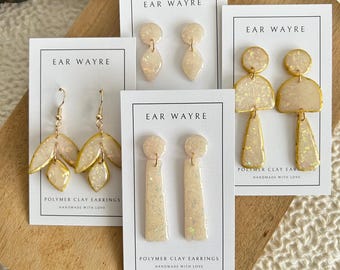 Opal Earrings // Statement Earrings // Polymer Clay Earrings