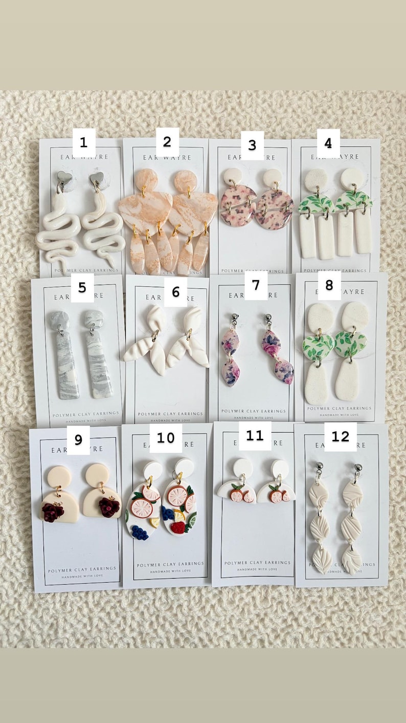 SALE STOCK // Polymer Clay Earrings // Sale Earrings image 5