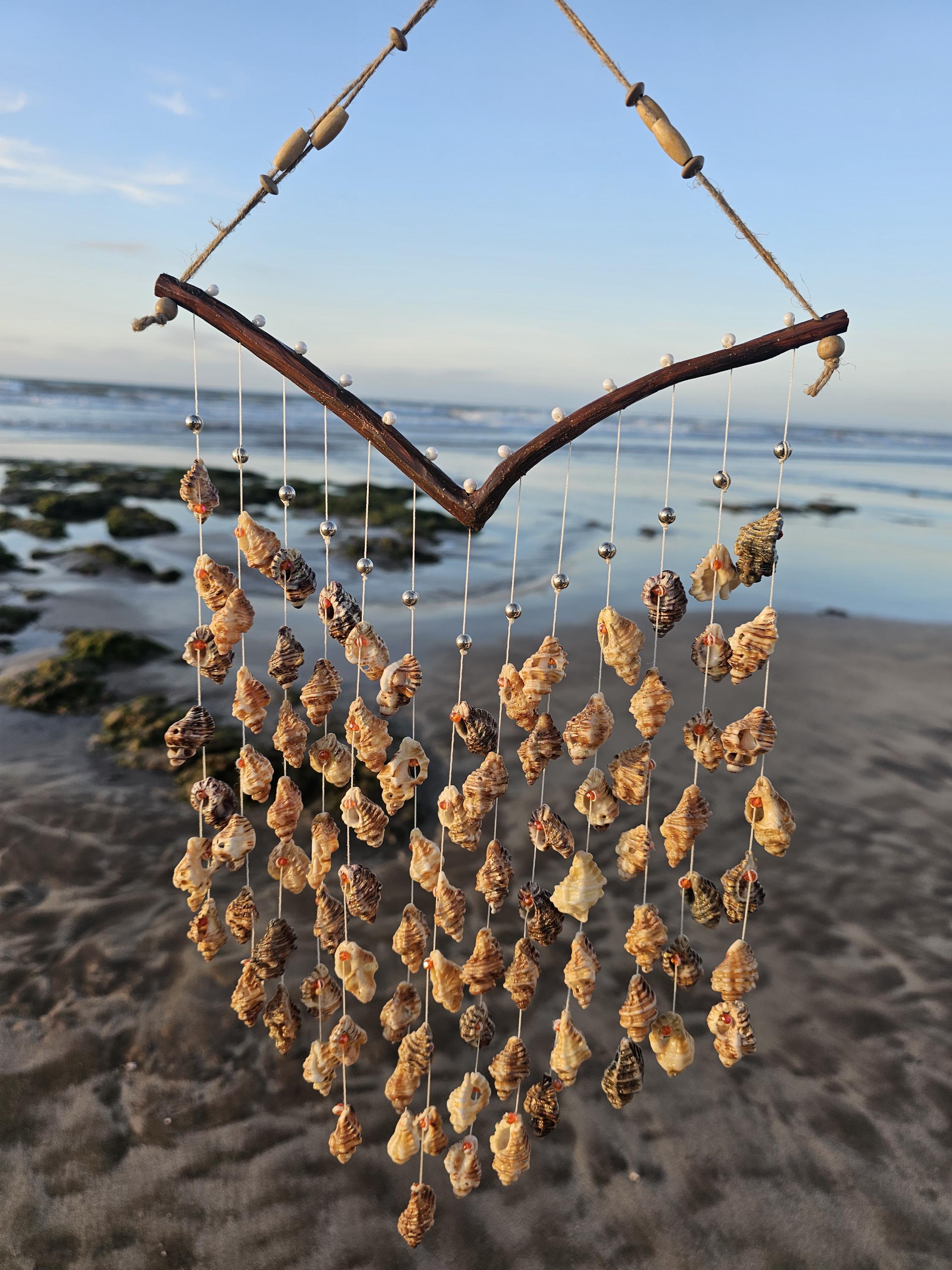 Seashell Beach Decor, Coastal Home Decor, Shell Wind Chimes, Beach ...