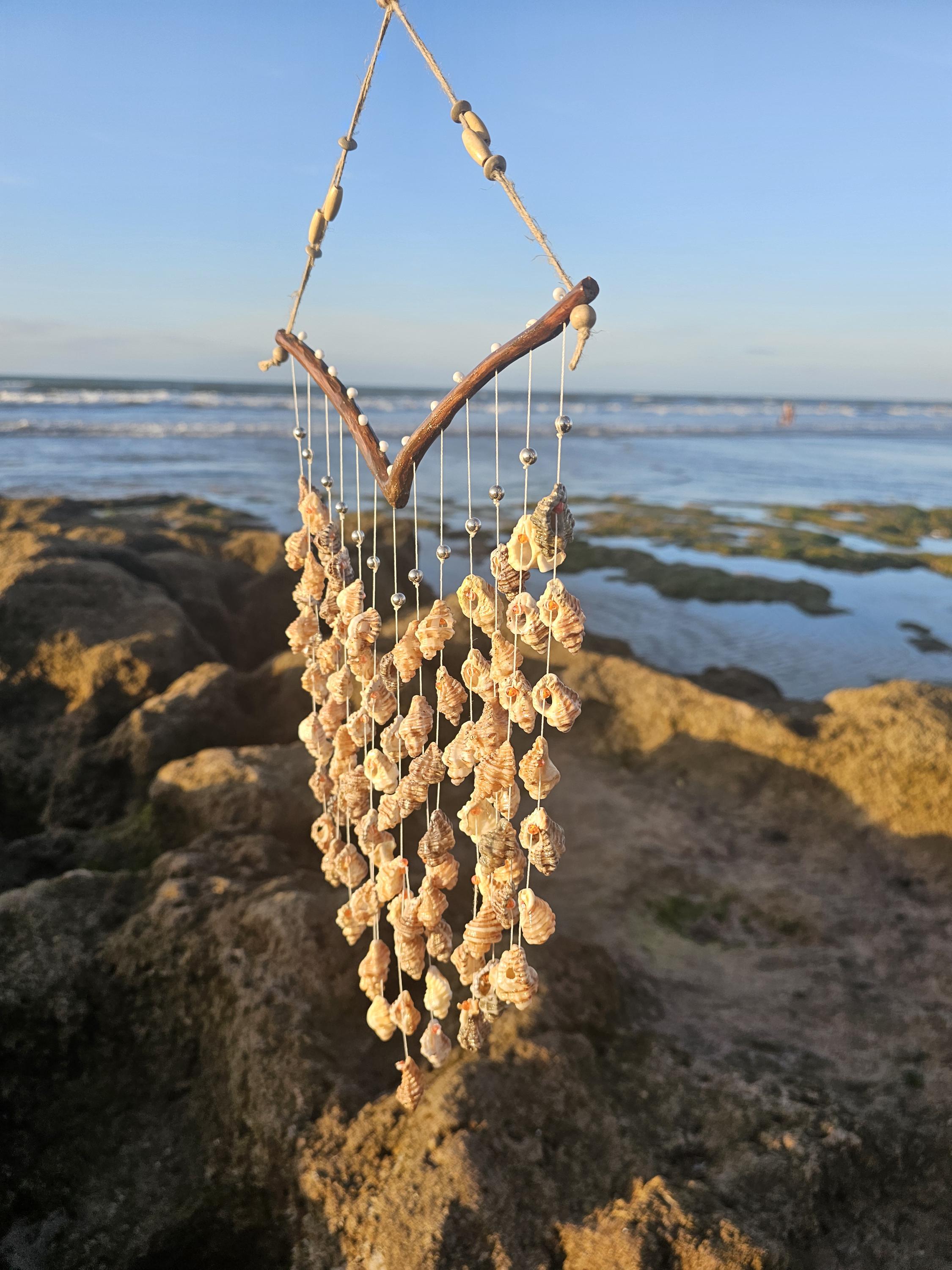 Seashell Beach Decor, Coastal Home Decor, Shell Wind Chimes, Beach ...