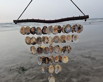 Seashell Wind Chime, Coastal Wall Hanging, Nautical Home Decor, Shell Art, Sea Breeze Decor, Beach Vibes, Seashell Dreams