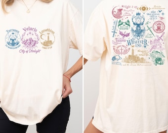 Comfort Colors Front and Back Velaris Shirt, City of Starlight TShirt, Book Lovers Gift