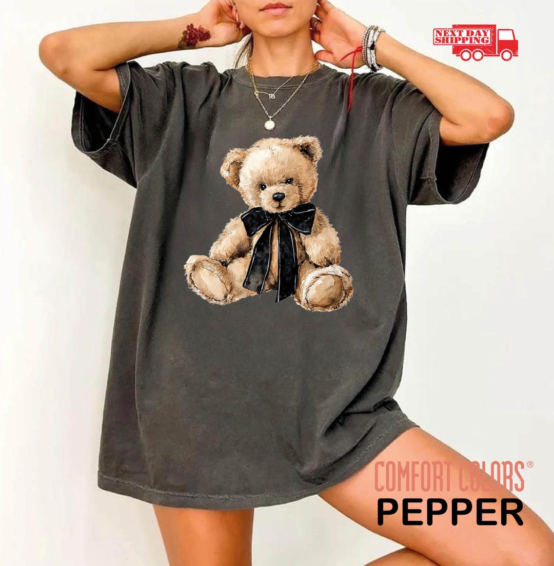 Comfort Colors Coquette Teddy Bear Tshirt, Preppy Love Shirt ...