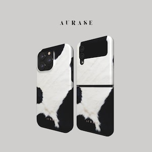 Aesthetic Cow Phone Case iPhone 16 15 14 13 12 Samsung Z Flip 6 5 4 Z Fold 4 3 Galaxy A 55 54 S 25 24 Animal Print Gift Idea Birthday