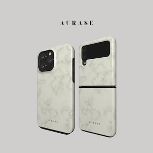 Aesthetic Green Marble Phone Case iPhone 16 15 14 13 12 Samsung Z Flip 6 5 4 Z Fold 4 3 Galaxy A 55 54 S 25 24 Gift Idea Birthday