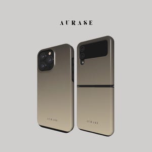 Aesthetic Color Transition Phone Case iPhone 16 15 14 13 Samsung Z Flip 6 5 4 Z Fold 4 Galaxy A 55 54 S 25 24 Taupe Aura Gift Idea Birthday