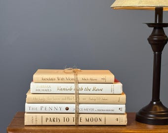 Vintage Neutral Book Stack