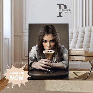 Espresso martinikunst, martiniprint, espresso martini, kustveedrijfster, eigenzinnige martinikunst, leuke cocktailkunst, martinistilleven,