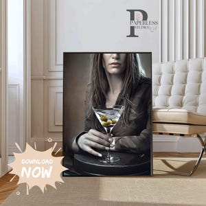 Vuile martinikunst, martiniprint, espresso martini, kustveedrijfster, eigenzinnige martinikunst, leuke cocktailkunst, martinistilleven,
