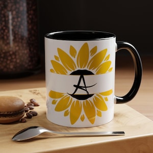 Copy of Sunflower Accent Coffee Mug - Colorful, Floral Mug for Home, Office, Gifts, Tea Lover, Coffee Enthusiast