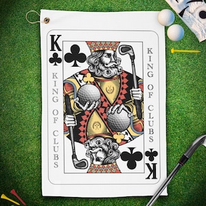 Serviette de golf King of Clubs // Quinte royale du fairway, le cadeau ultime pour les golfeurs