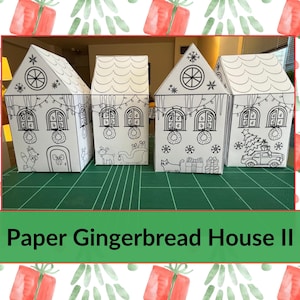 Gingerbread Paper House II – Printable Holiday Craft for Kids & Families