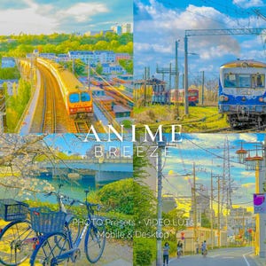 30 Anime Breeze Lightroom Presets and LUTs, Animated Vibrant Tones, Bright Scenic Photography, Dreamy Outdoor Edits, Anime-Inspired Filters