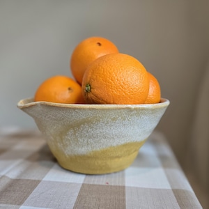 Handmade Yellow Fruit Bowl