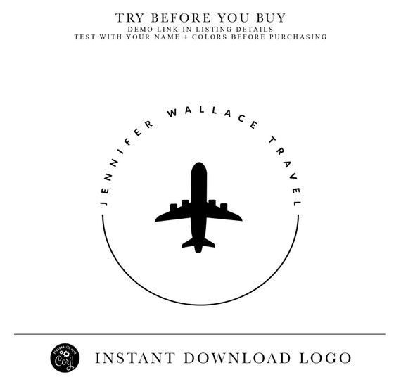 Instant Download, Travel Agent Logo, Travel Agent Watermark, Travel Agency Logo, Travel Advisor Logo, Travel Branding, Travel Blog, IG Logo Il_570xn