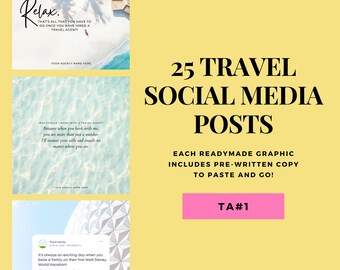 Travel Agent Instagram Post Templates Canva Social Media Templates Instagram Quotes Travel Agent Marketing Content Calendar Writing Prompts