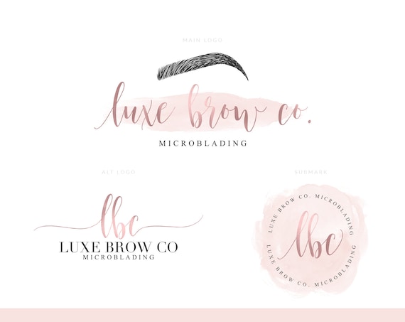 Microblading Logo Eye Brow Logo Makeup Artist Logo Design Brow Logo Branding Watermark Beauty Logo Branding Package Salon Logo Tattoo Brows Il_570xn