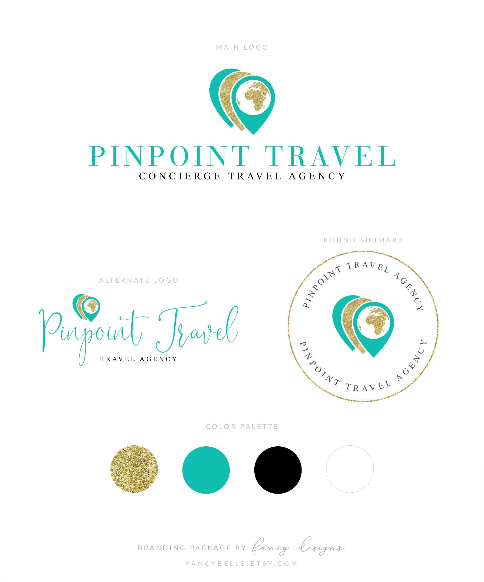 Travel Blog Logo Design Travel Agency Logo Travel Branding Etsy