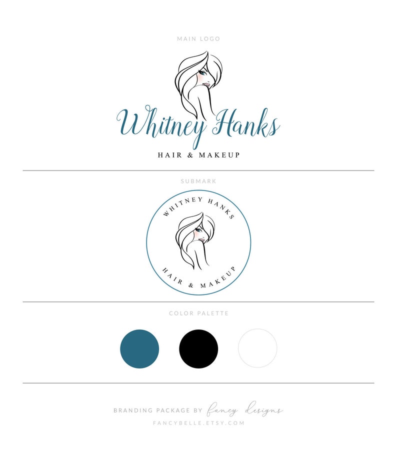 Makeup Artist Logo Hair Logo Hair Stylist Logo Salon Branding Etsy