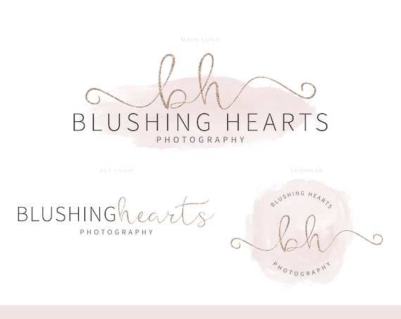 Glitter Logo Photography Logo Lash Logo Eyelash Logo Makeup Artist Logo Watercolor Logo Photo Watermark Logo Permanent Eyebrows Spray Tan Il_570xn