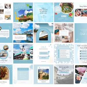 Travel Agent Social Media Posts, Travel Agent Templates, Travel Agent Instagram Posts, Content Calendar, Writing Prompts, Canva Templates image 4