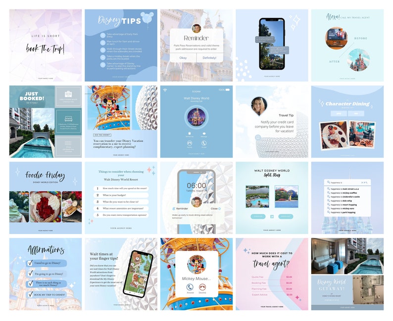Travel Agent Instagram Post Templates Canva Social Media Templates Instagram Quotes Travel Agent Marketing Content Calendar Writing Prompts image 3