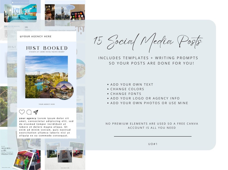 Travel Agent Social Media Posts, Travel Agent Instgram Post, Travel Agent Templates, Universal Orlando Posts for Travel Agents, IG Templates image 5