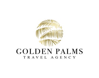 Plam Tree Logo, Travel Logo, Travel Agent Logo Design, Travel Professional Logo, Travel Blog Branding, Travel Advisor, Travel Agent Branding