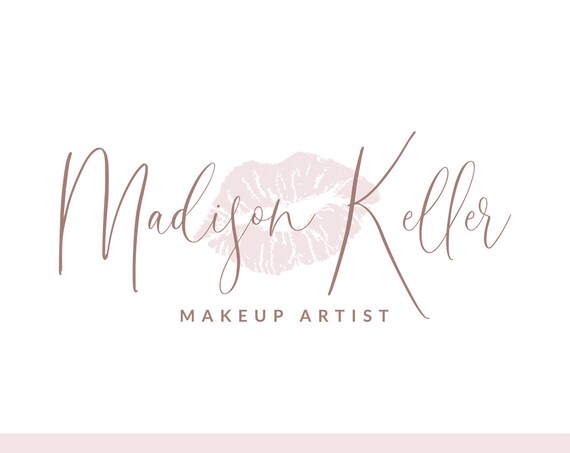 Makeup Artist Logo Lipstick Logo Design Lip Logo Design Etsy