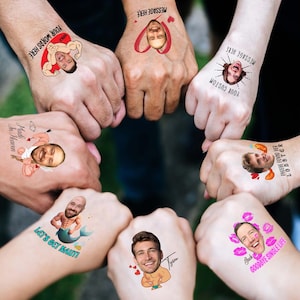 Tatuaggi per addio al nubilato, tatuaggi per feste di addio al nubilato, tatuaggi sul viso, tatuaggi temporanei personalizzati, bomboniere