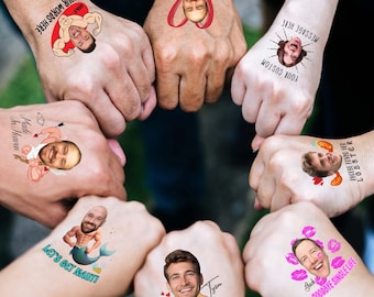 Bachelorette tattoos, Bachelorette party tattoos, Face tattoos, Custom temporary tattoo, party favors