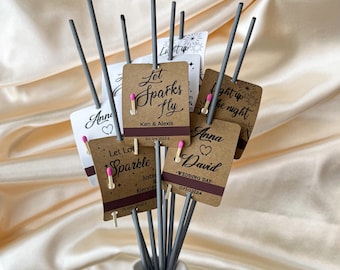 Personalized sparkler tags, For wedding birthday party Anniversarie Engagement Partie, 4 Design Unique celebration props.