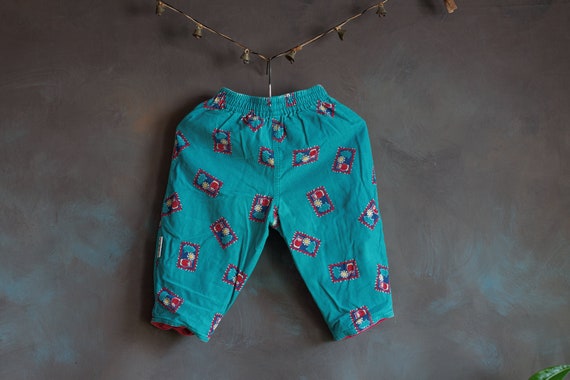 Size 6-18mo • Teal Owl and Tree "Camping" Corduro… - image 3