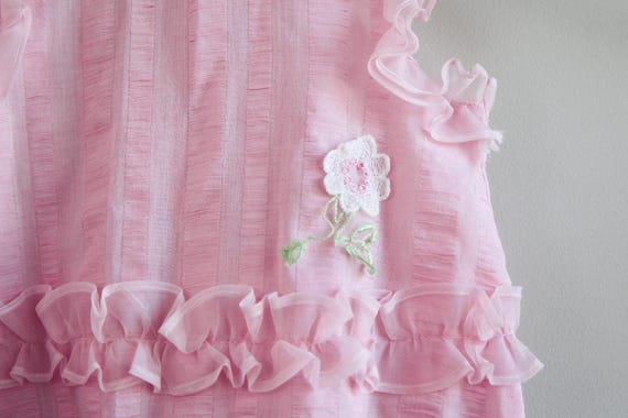 Size 12-18mo • Baby's Pink Easter Ruffled Floral … - image 3