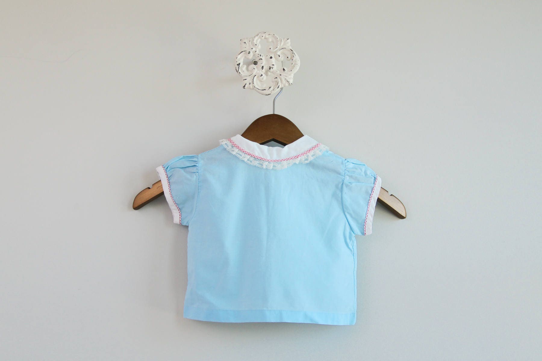 Size 912mo Baby's Blue Cotton Collared Top Etsy