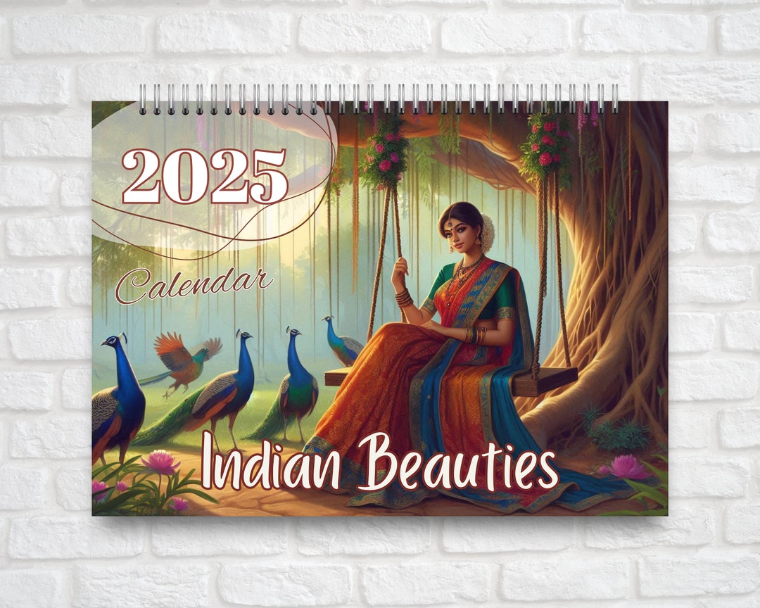 Indian Beauties 2025 Wall Calendars, Ethnic Art & South Asian Decor