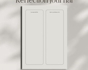 Daily Reflection Journal Template Prompt Etsy