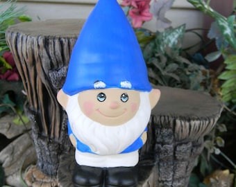 Garden Gnome - Mr Gnomeo Hand Painted ceramic garden statue sweet gnome