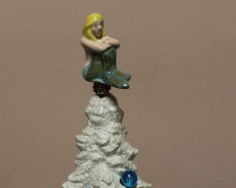 Ceramic Tree  Replacement Topper  Mermaid  fits Atlantic  Vintage Ceramic Christmas tree