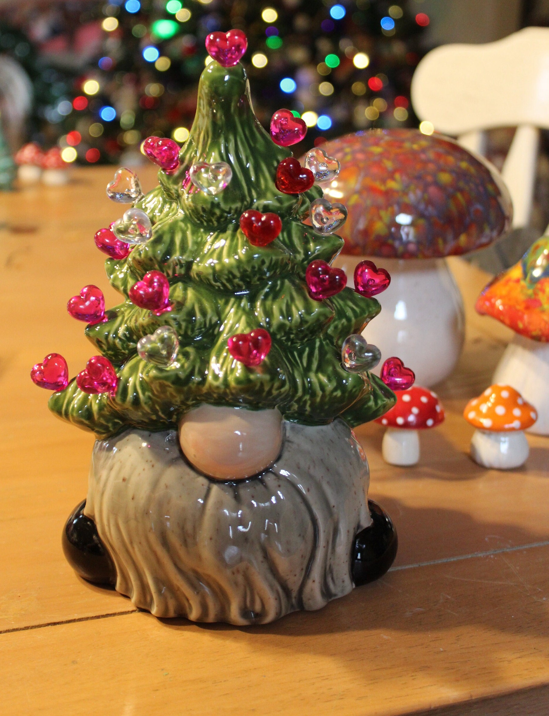 Garden Gnome Ceramic Tree Hat Tea Light 