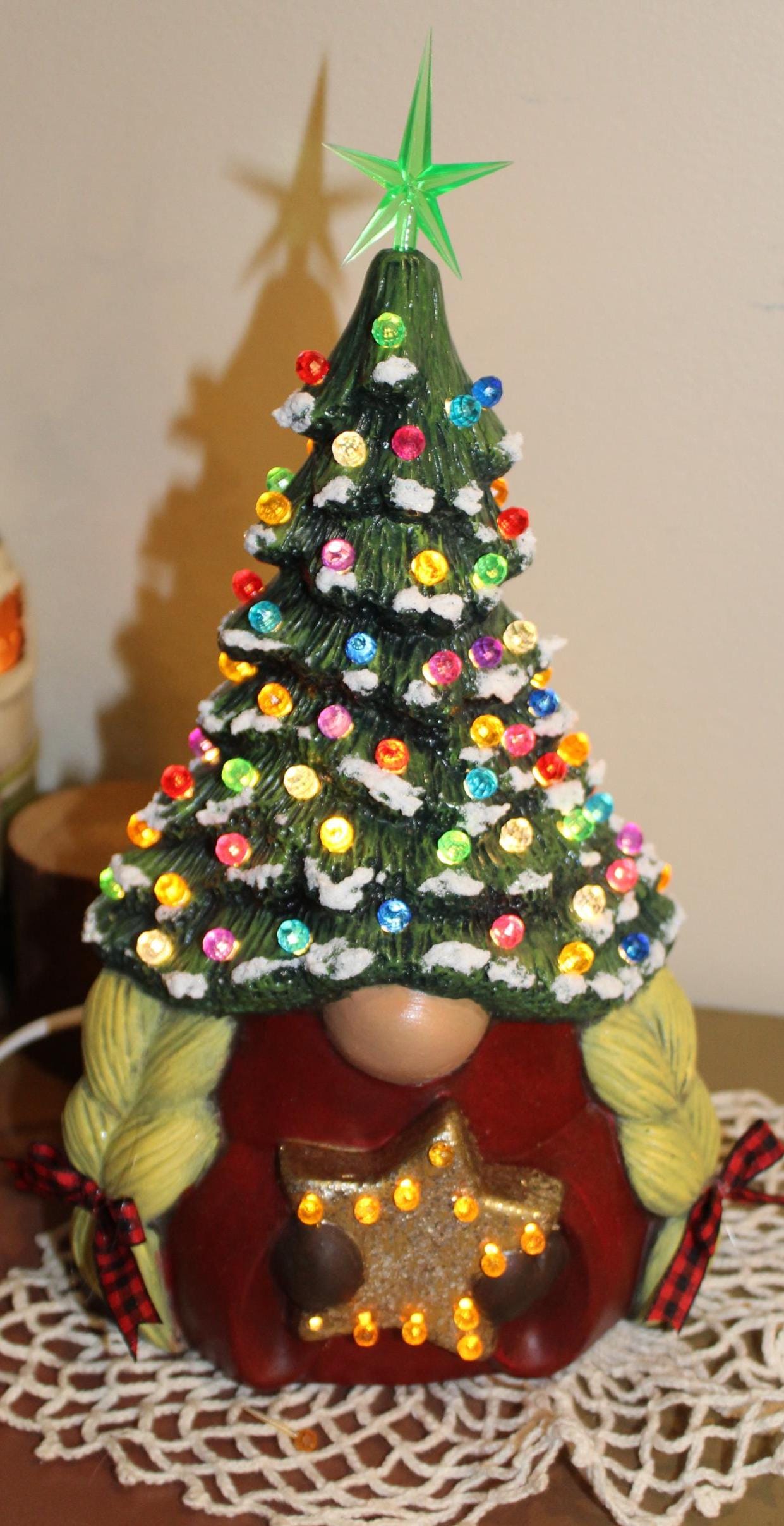 Slim christmas tree with lights - Etsy 日本