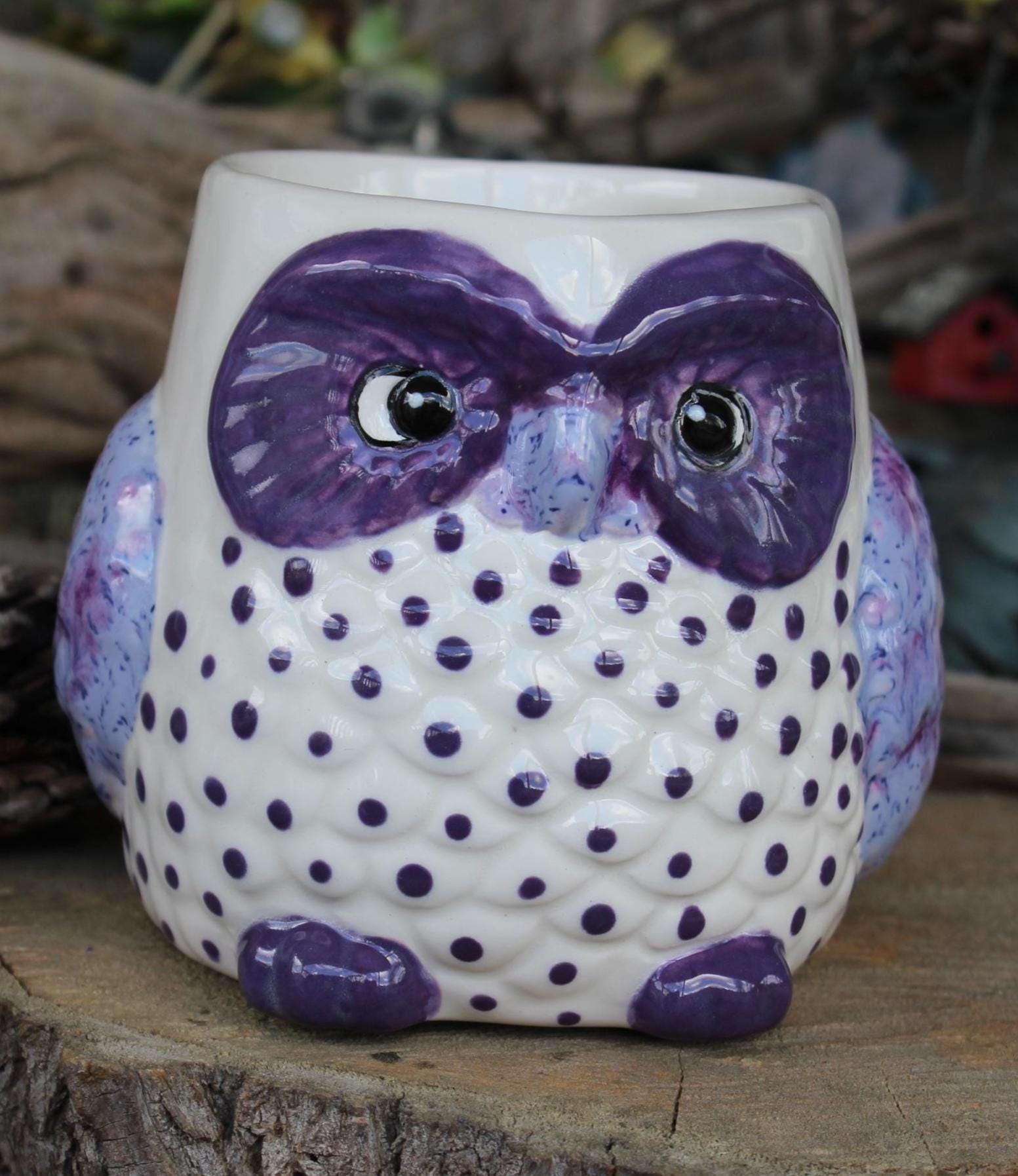OWL Mug Cup - Coffee Tea or decoration - Kitchen Vessel Large Oversized Cup  om Teacher Gift