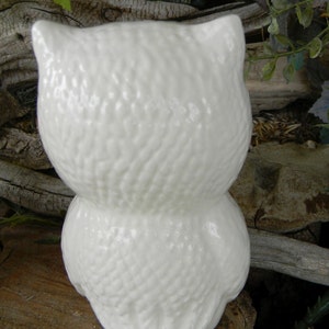 Hootie Owl . Winking .......Vintage style barn potter Owl ... Glazed ceramicVintage Style image 2