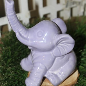 Elephant Ring Dish Jewelry holder ceramic  Ring bearer  lavender  pottery wedding lucky handmade pottery gifts